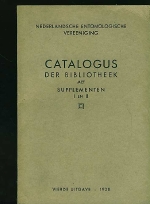  - Nederlandsche Entomologische Vereeniging. Catalogus der Bibliotheek.  Met Supplementen I en II. Bijgehouden tot 31 December 1937/Vierde uitgave