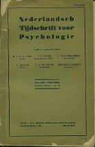 Esser, Dr. P./Dr. H.Steen e.a. - Nederlandsch Tijdschrift voor Psychologie / mei 1939  Zevende Jaargang, no. 1 en 2